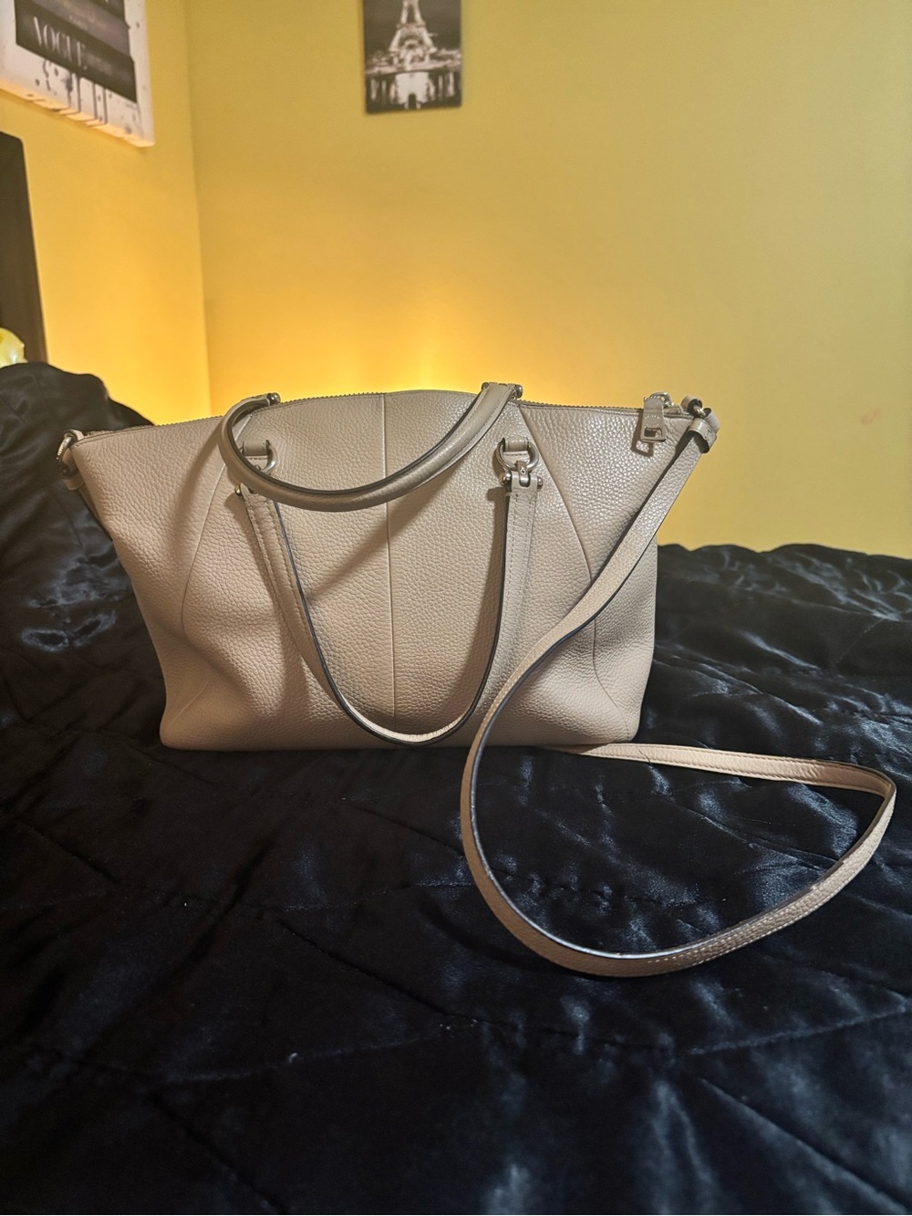 Coach Pebble Leather Satchel in Taupe - Picture 6 of 15